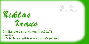 miklos kraus business card